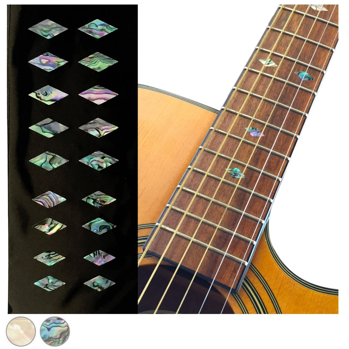 Traditional Slotted Diamond Fret Markers For Guitars Bass And Ukuleles